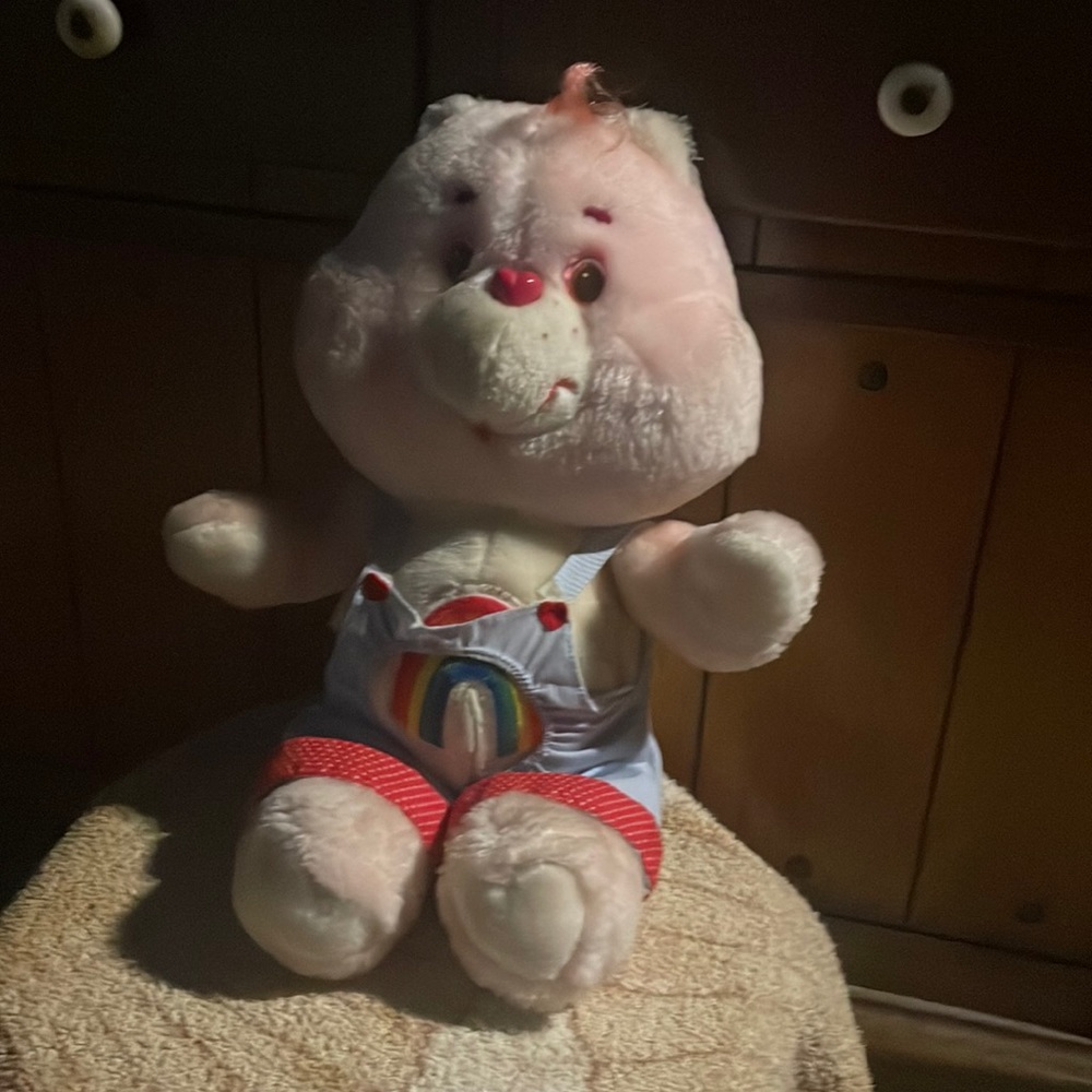 Beautiful Vintage Pink Care Bear 13”